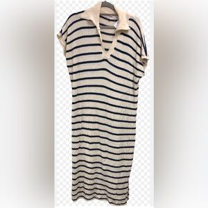 Easy Clothes Blue & Ecru Soam Dress